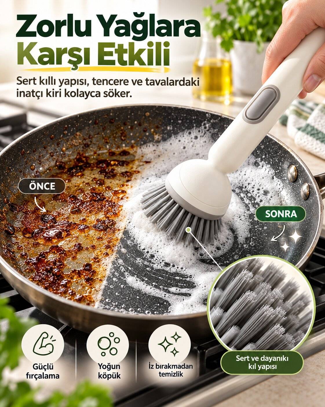 Tek tuşla deterjan verir